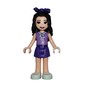 Emma - Medium Lavender Dotted Top, Dark Purple Skirt, Bow
