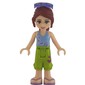 Mia - Medium Blue Top, Lime Shorts, Sunglasses