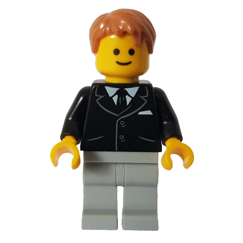 LEGO Set fig-010360 Black Torso Jacket, Light Bluish grey Legs, Dark ...