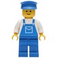 White Torso, Blue Overall, Blue Cap