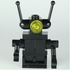 Classic Space Droid - Black, Hinge Base Trans-Yellow Eyes, Bar (fig-010411)