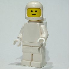 Classic Spaceman, White with Airtanks (3842a Helmet), Plain Torso (fig-010424)