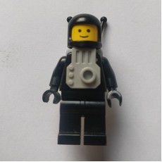 Classic Spaceman, Black with Jetpack (3842b Helmet) (fig-010427)