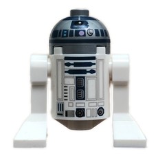 Astromech Droid, R2-D2, Flat Silver Dome, Dark Blue Print with Lavender Dots (fig-010443)