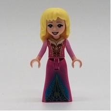 Aurora - Dark Pink Dress, Dark Azure/Blue Decorations (fig-010535)