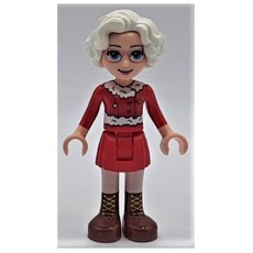 Ms. Claus - Red Skirt, Reddish Brown Boots (fig-010541)