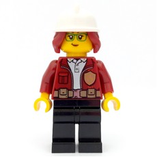 Freya McCloud, Open Dark Red Jacket with Badge, White Fire Helmet (3626cpr3232 Head) (fig-010560)