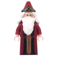 Albus Dumbledore, Dark Red Robe with Skirt, Stars on Hat (fig-010568)