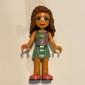 Olivia - Dark Pink Top, Sand Green Skirt, Reddish Brown Hair, Bow