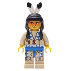 Indian - Tan Clothing, Blue Trim (fig-010619)