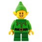 Elf - Bright Green Torso, Green legs, Bright Green Hat, Broad Smile