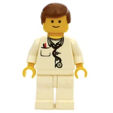 Doctor - White Torso, Stethoscope, White Legs, Reddish Brown Hair (fig-010698)