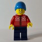 Red Torso, Dark Blue Legs, Dark Azure Cap