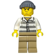 Criminal, Prison Shirt '86753', Dark Tan Legs, Hat, Stubble (fig-010782)