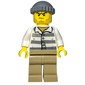 Criminal, Prison Shirt '86753', Dark Tan Legs, Hat, Stubble