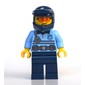 Policeman, Polo Shirt with Belt and Radio, Dark Blue Legs, Dark Blue Dirt Bike Helmet, Orange Glasses