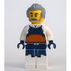 Man, Kendo Armor, Light Bluish Gray Hair and Beard (fig-010785)