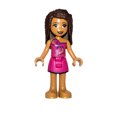 Andrea - Magenta Top, Magenta Skirt (fig-010786)