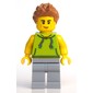 Man, Lime Hoodie, Light Bluish Gray Legs, Medium Nougat Hair