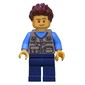 Dark Tan Torso, Dark Blue Legs, Reddish Brown Hair