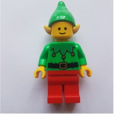 Elf - Bright Green Torso, Red Legs, Bright Green Hat (fig-010811)