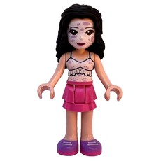 Emma - White Top, Dark Pink Skirt (fig-010865)