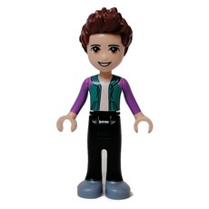 Ethan - Dark Turquoise Top, Black Pants (fig-010901)