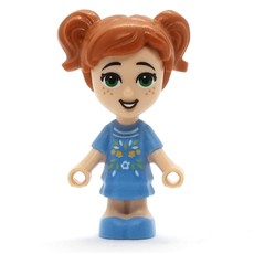 Ava - Microdoll, Medium Blue Dress, Dark Orange Hair (fig-010904)