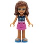 Olivia - Dark Blue Top, Dark Pink Skirt