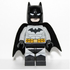 Batman, Light Bluish Gray Suit, Black Cape and Cowl, Black Head (fig-010908)