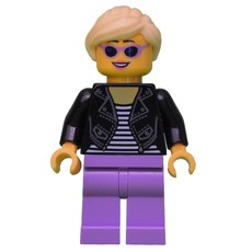 Black Torso, Medium Lavender Legs, Bright Light Yellow Hair (fig-010910)