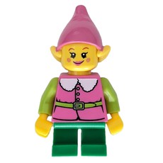 Elf - Dark Pink Torso, Green Legs, Dark Pink Head (fig-011029)