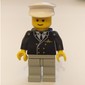 Pilot - Black Torso, Light Grey Legs, White Cap