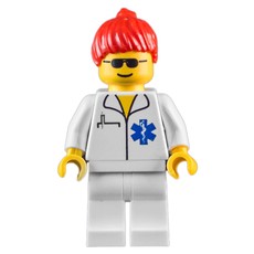 Doctor - White Torso and Legs, Red Hair Female (fig-011040)