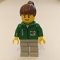Green Torso, Light Grey Legs, Brown Ponytail Hair