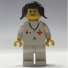Doctor - White Legs, Female, Black Hair (fig-011073)