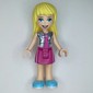 Stephanie - Silver Top, Magenta Skirt