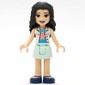 Emma - White Veterinarian Jacket, Light Aqua Skirt