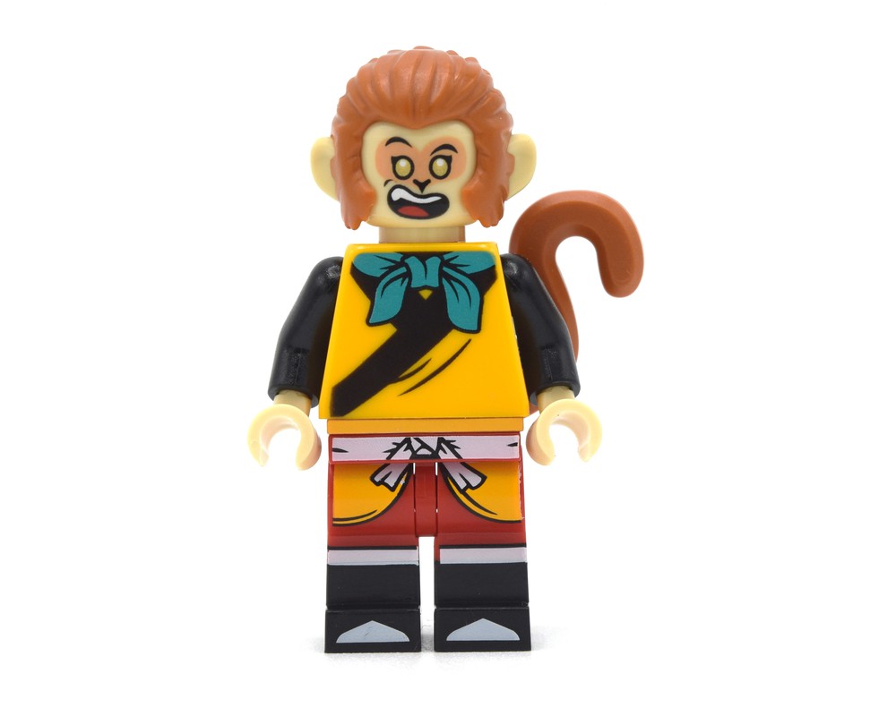 LEGO Set fig-011144 Monkey King, Dark Turquoise Bow, Smile / Angry (2021 Monkie  Kid)