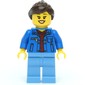 Blue Torso, Medium Blue Legs, Dark Brown Hair