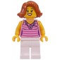 Bright Pink Torso, White Legs, Dark Orange Hair