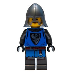 Black Falcon Castle Guard - Blue Torso, Pearl Dark Grey Legs, Light Bluish Grey Mustache (fig-011278)