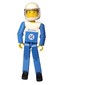 Technic Figure Blue Legs, White Top with Blue Arms, White Helmet