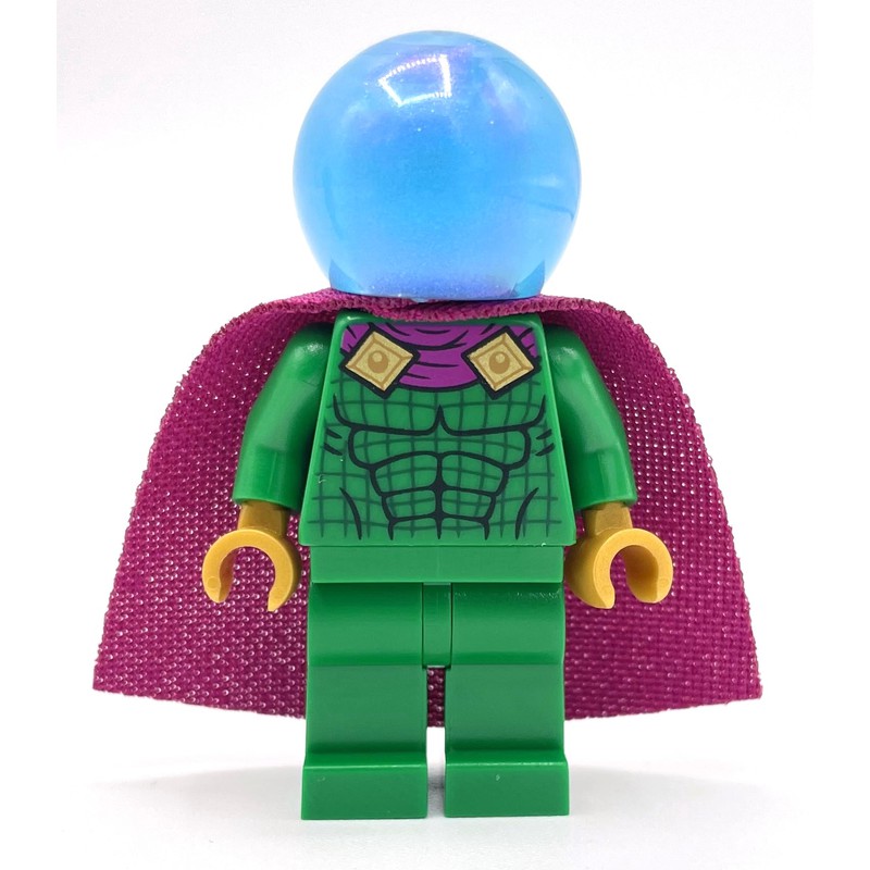 LEGO Set fig-011297 Mysterio, Green Outfit, Trans-Blue Opal Helmet ...