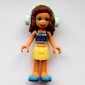 Olivia - Dark Blue Top, Bright Light Yellow Skirt, Light Aqua Headphones