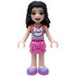 Emma - Coral Top, Dark Pink Skirt