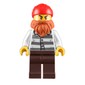 Criminal, Prison Shirt with #86753, Beard, Red Head Wrap