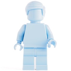 Monochrome Bright Light Blue with Hair (fig-011433)