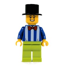 Blue Torso with White Stripes, Lime Legs, Black Top Hat (fig-011448)