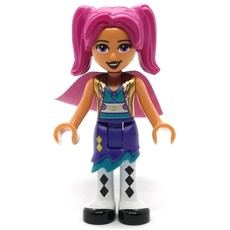 Camila - Gold Jacket, Dark Purple Skirt, Magenta Hair, Cape (fig-011476)
